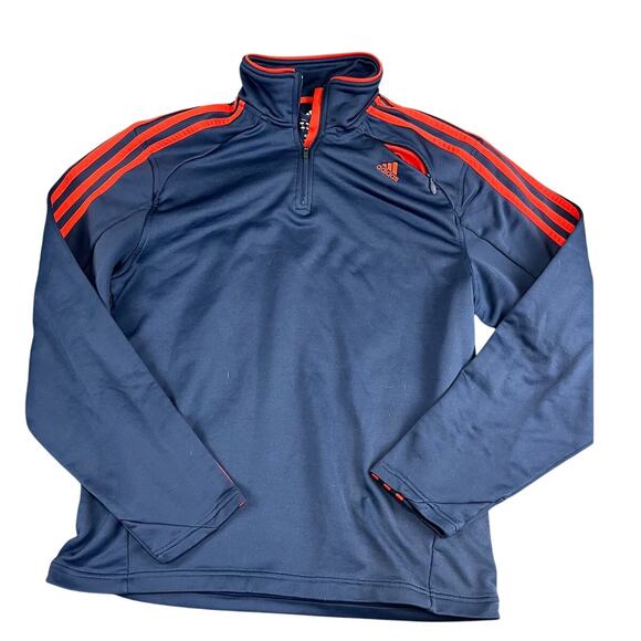 Adidas Other - men's blue and red striped Adidas large pullover excellent condition